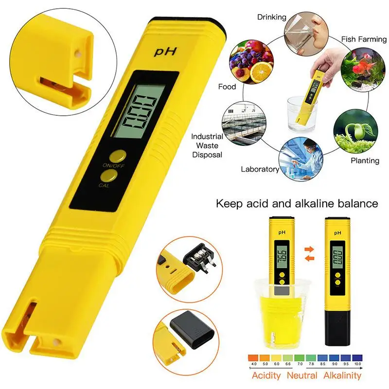PH Meter EC Meter Цифровой ЖК-дисплей инструменты для тестирования воды ручка фильтр чистоты гидропоники портативный PPM датчик качества воды