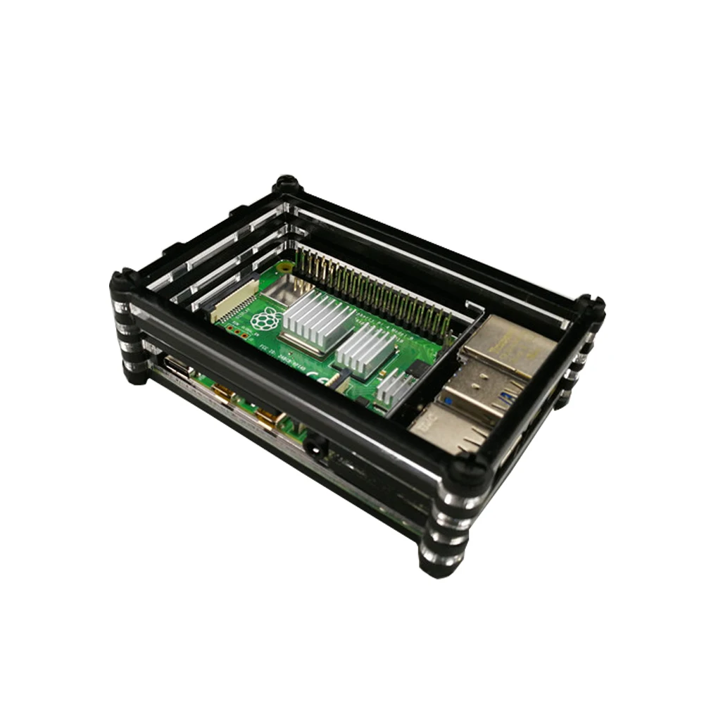 Чехол для Raspberry Pi 4 акрил9 Layers Box 3 5 &quot экран может быть установлен защитный кожух