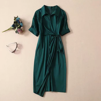 

HIGH QUALITY Newest Fashion 2020 Runway Dress Women's Short Sleeve Wrap Dress