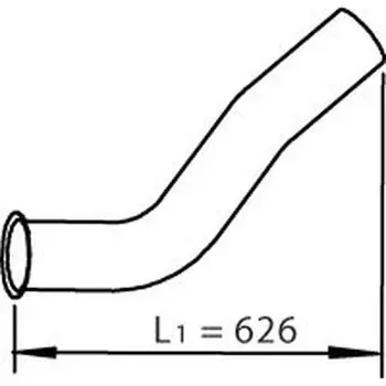 

Exhaust pipe muffler for MAN TGA front-line DINEX DINEX 48120