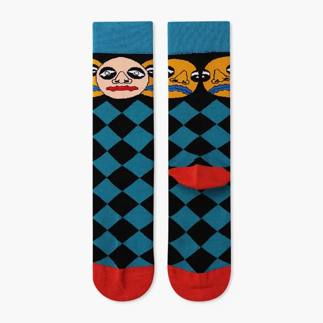 Autumn/Winter Couples Skateboard Sox Creative Abstract Art Harajuku Hip Hop Streets Tide Socks Colorful Funny Socks Skarpetki 16