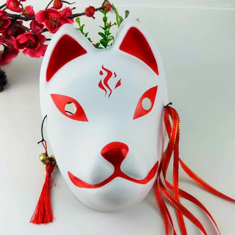 2009 Guangdong стиль лиса маска Хэллоуин маска лицевая маска в виде кошки белый эмбрион лиса демон японский ручная роспись Hefeng - Цвет: Коричневый