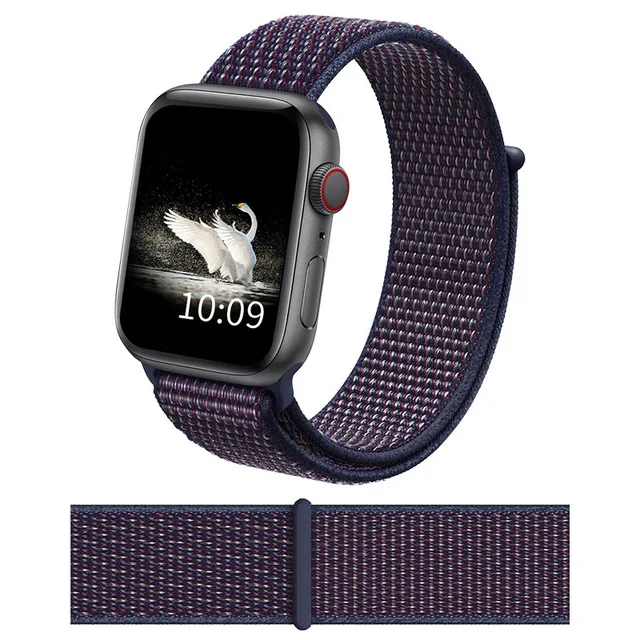016 Нейлоновый спортивный ремешок для apple watch, ремешок для apple watch 5, 4, 3, сменный Браслет для iwatch 42 мм, 38 мм, 44 мм, 40 мм, ремень - Цвет: 016