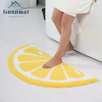 

Home Bathroom Carpet Cartoon Fruit Soft Flocking Carpet Thicken Home Entrance Door Mat Bathroom Door Non-slip Absorbent Foot Mat