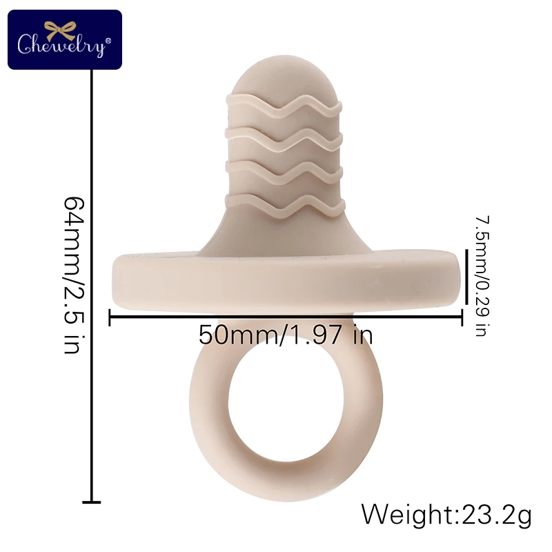 1pc Baby Teether Silicone Pacifier Nipple Food Grade Perle Silicone Teething Soother Nipple Silicone Teether Newborn Nurse Gift
