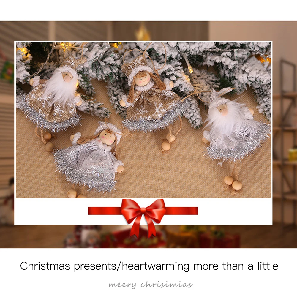 Рождественский ангел, кукла Санта, Рождественская елка, орнаменты, Рождественское украшение, подвеска, креативный Декор для дома