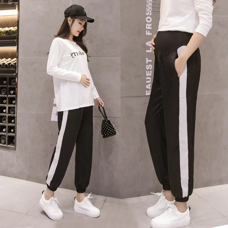 

Pregnant WOMEN'S Pants Autumn Outer Wear Trousers 2020 New Style Loose-Fit Slimming Abdominal Support Skinny Casual Pants Leggin