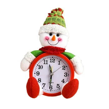 

Christmas Alarm Clock Christmas Eve Doll Clock Santa Decoration Clock(Snowman)