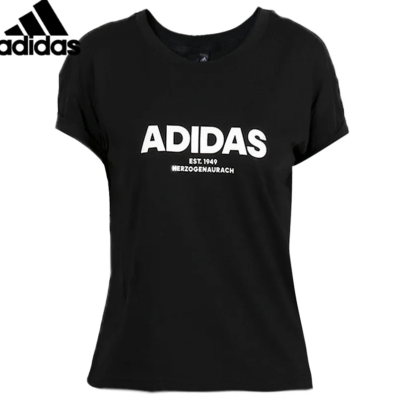 Adidas Новое поступление ESS ALLCAP футболка Топы с короткими рукавами дышащая Для женщин круглый вырез горловины футболка для бега DQ1416