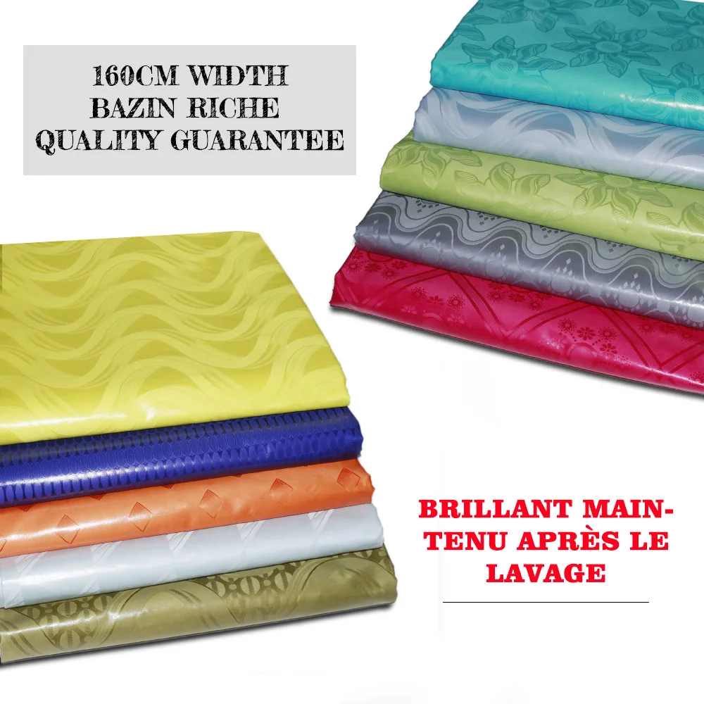 160 см ширина морская парча ткань 100 хлопок Базен Riche Getzner качество Африканский Базен Riche ткань