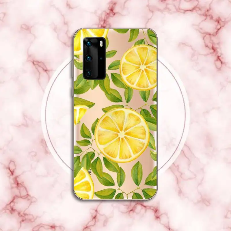 lemon fruit yellow Phone Case Transparent for Xiaomi Redmi note 10 t 8 9 pro lite 11 Huawei P honor 8 10i 20 30 40 smart 2019 xiaomi leather case glass Cases For Xiaomi