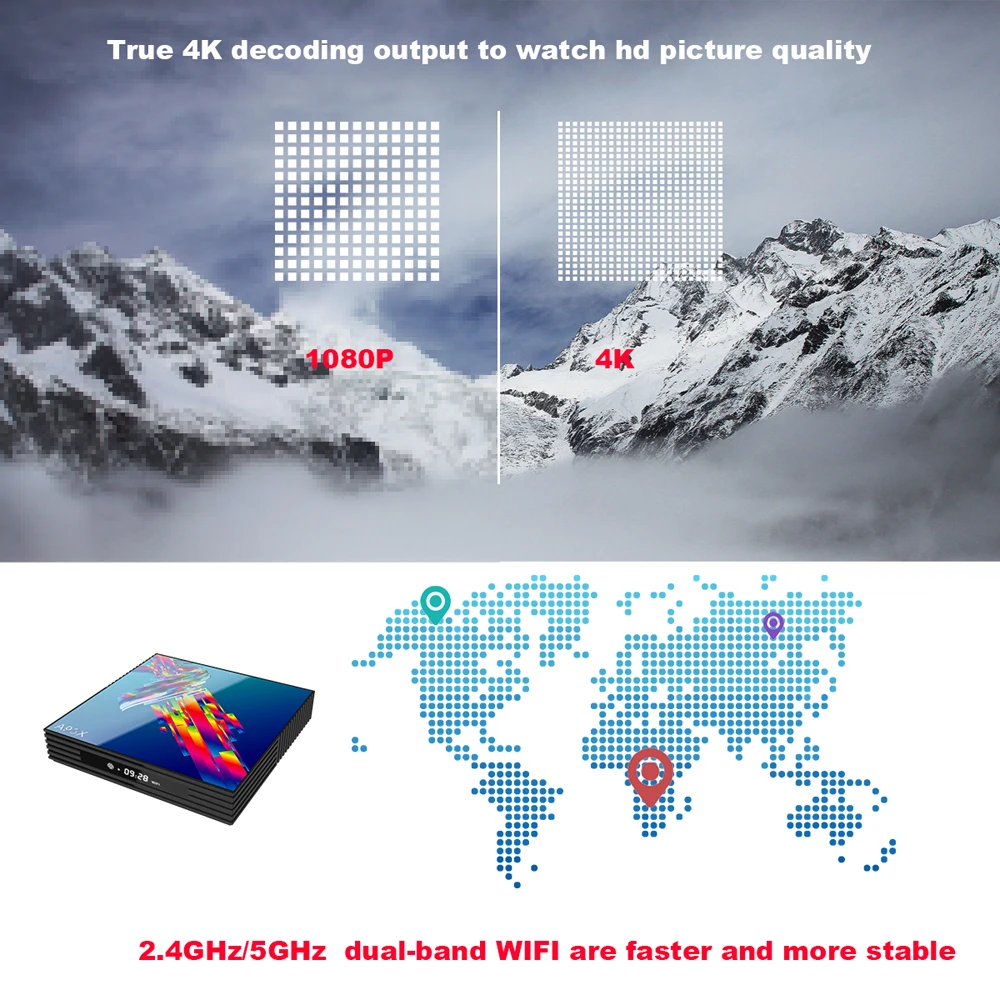 A95X R3 smart tv box android 9,0 Rockchip RK3318 2,4G/5G Wifi BT4.2 4 ГБ 32 ГБ/64 Гб Google Play IP tv box android tv box PK H96max