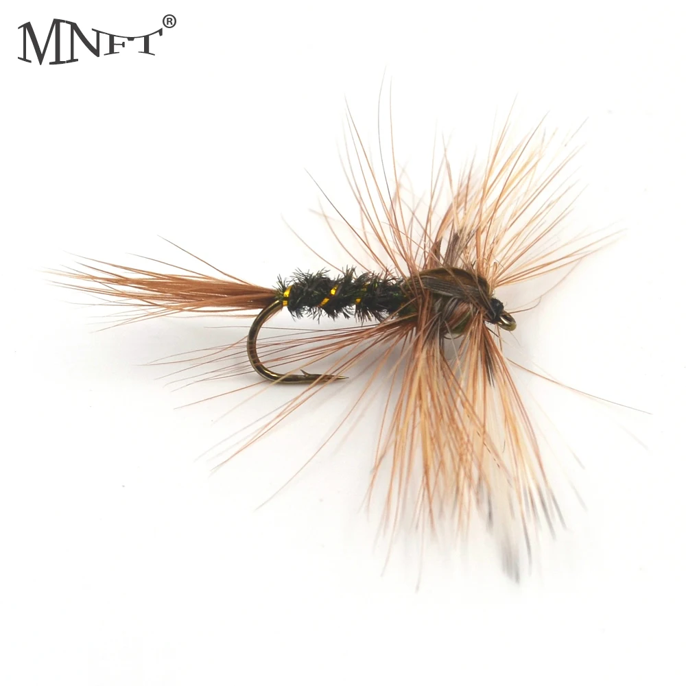 

MNFT 10Pcs/Lot Brown Hackle Golden Herl Rib Dark Peacock Nymph Trout Fly Fishing Flies & Lures With Super Sharpend Crank Hooks