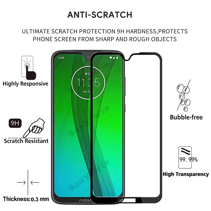 2 шт Полное покрытие закаленное стекло для Motorola G7 защита экрана на защитное стекло чехол для Moto G7 XT1962 пленка