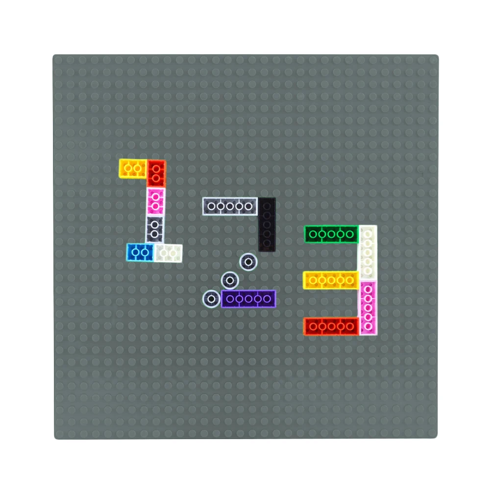 OCDAY 3pcs 32*32 Holes Universal DIY Building Small Particles Puzzle Floor Children Enlightenment Toys Floor Board
