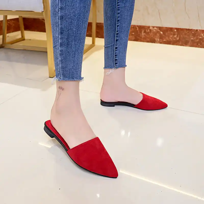 red mules flats