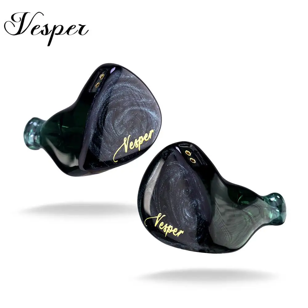 Наушники вкладыши Kinera QOA Vesper 1BA + 1DD гибридные Hi Fi наушники с монитором DJ PINK LADY