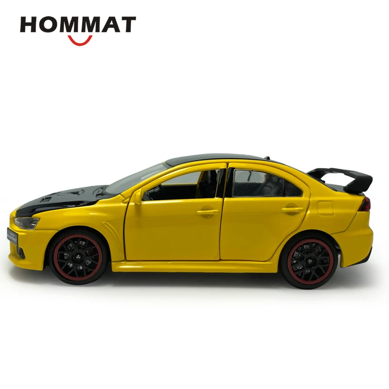 HOMMAT 1:32 Масштаб Mitsubishi Lancer EVO X с черной крышей сплав металла Diecasts& игрушечные машинки модели Машинки Игрушки для детей