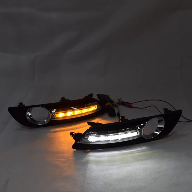 

Car Flashing for Nissan Sentra Sylphy 2012-2015 LED DRL Daytime Running Lights Daylight Yellow Turn Signal Lamp