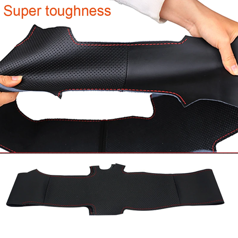 Kopen Hand Gestikt Zwart Pu Kunstleer Auto Stuurhoes Voor Lada Vesta 2015 2016 2017 2018 2019 Xray 2015 2019