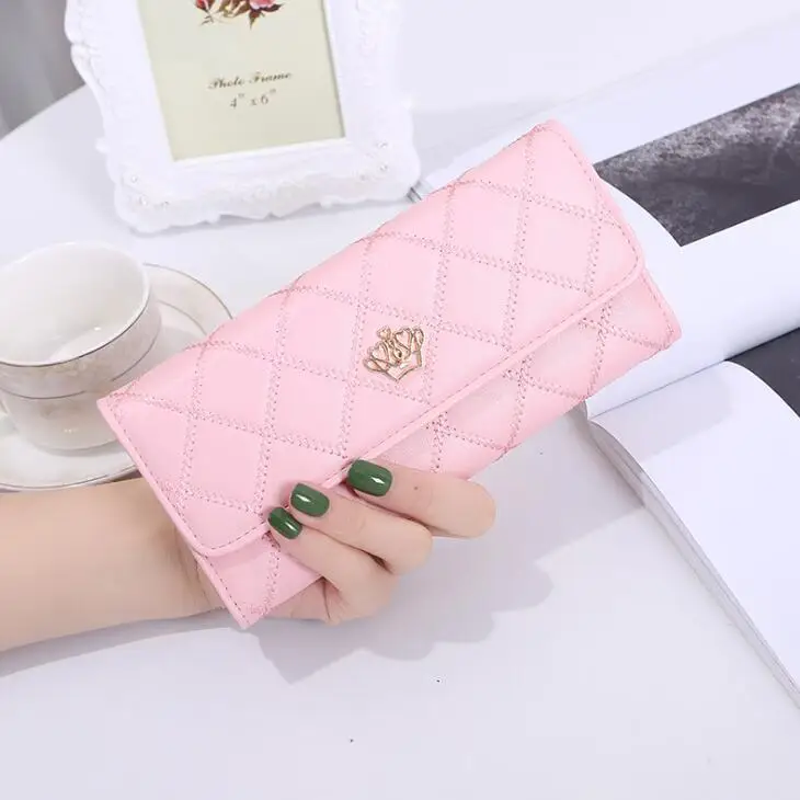 pink Женский тонкий кошелек, женский модный кошелек, держатель для карт, сумка из искусственной кожи, женский многофункциональный Длинный кошелек, Женский кошелек, сумки - Цвет: pink