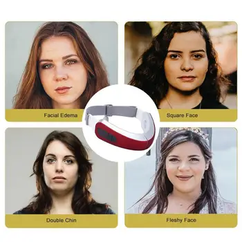 

Micro-current Massager Smart Lazy Slimming Face And Corrector Red Face Beauty Masticator Device Thin Apparatus White Z9D6