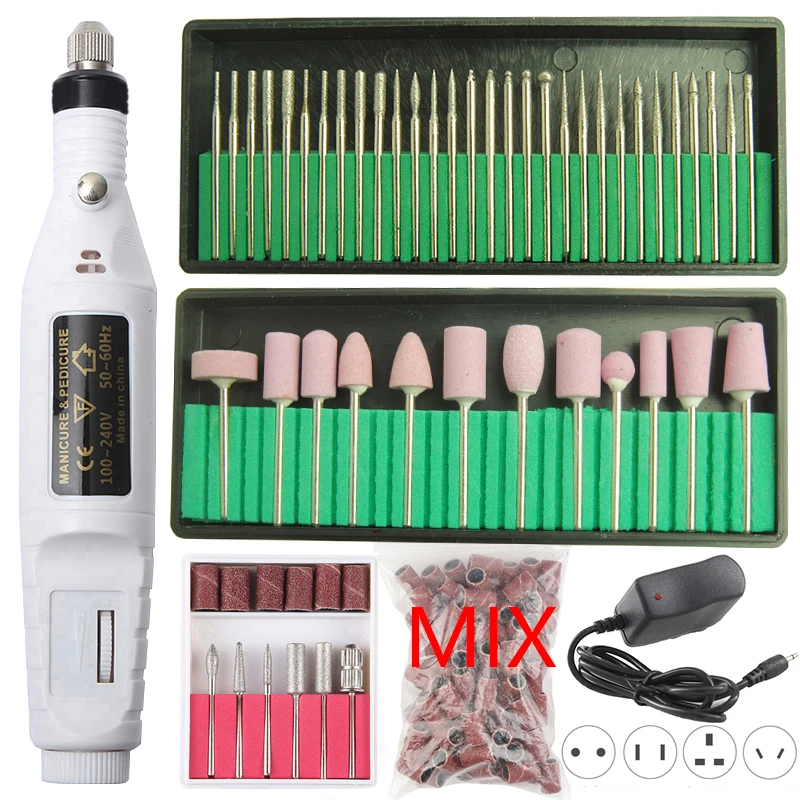 Professional Manicure Machine Electric Nail Drill Bits Set Mill Cutter Art Sanding File Gel Polish Remover Ceramic | Красота и