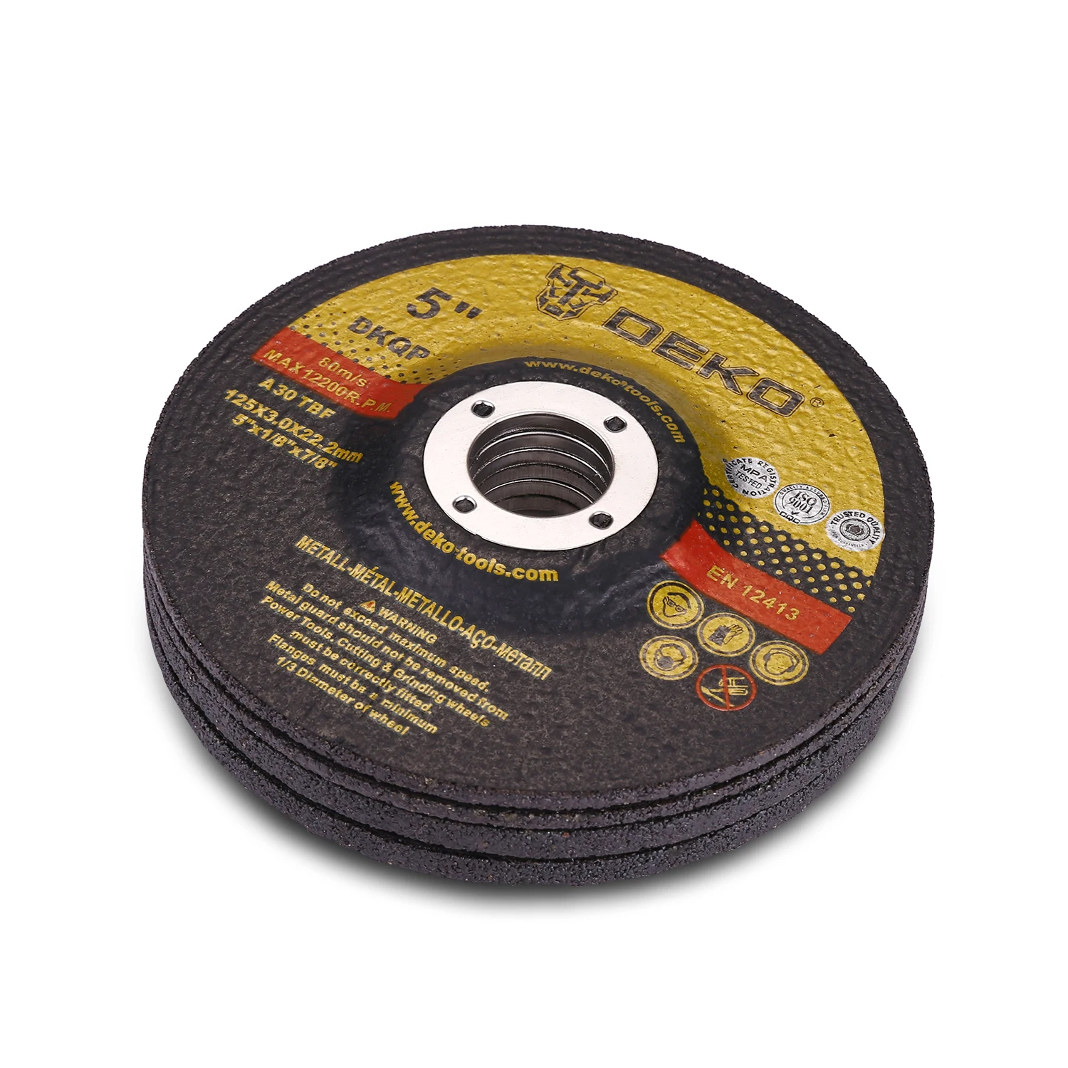 DEKO 앵글 그라인더 기계용 연삭 디스크, 커팅 디스크, 125mm 앵글 그라인더 휠, DKAG25LD1, DKAG25LD2, 4 개