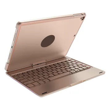 

For iPad Air/Pro 10.5 Case 360 Flip Wireless Bluetooth Backlight Keyboard Cover ABS Chocolate Core Bluetooth 4.0 7 Backlights