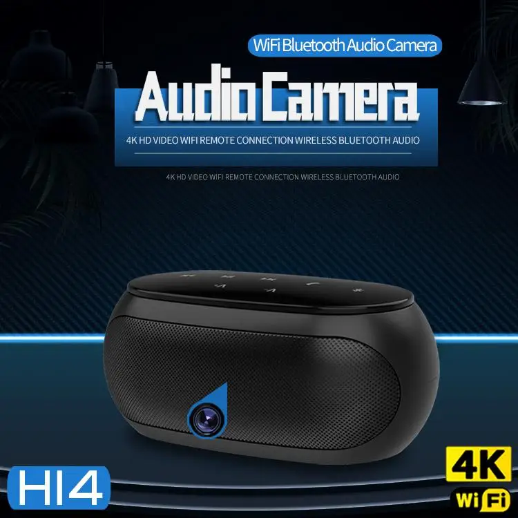 4K HD wifi H14 безопасность с камерой ночного видения беспроводной ИК Bluetooth портативный открытый динамик петля сигнализации видео 4096 × 2160
