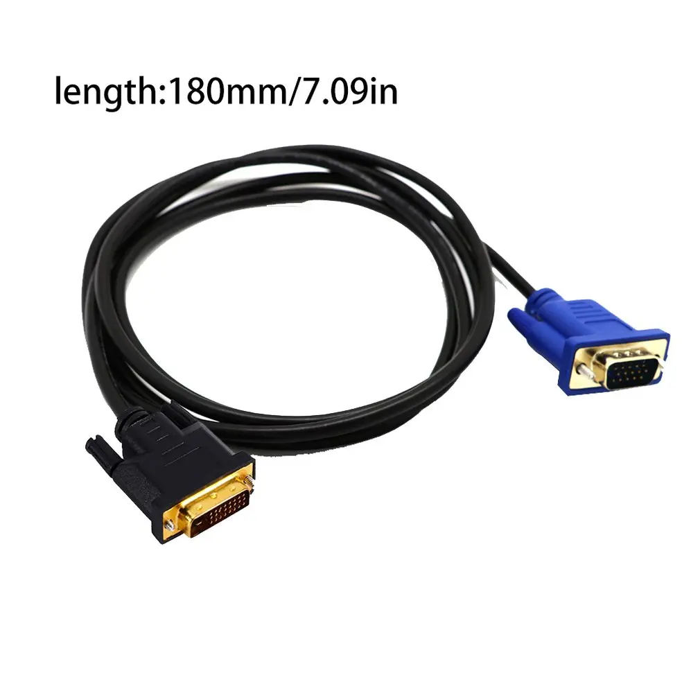 DVI-I двойной соединитель папа к VGA кабель Мужской видео монитор адаптер ПК 6 футов