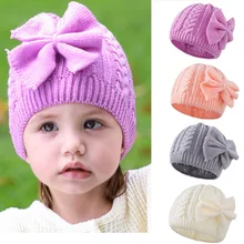

Children's Winter Hat Warm Turban Newborn Baby Girl Hat Beanie Cap Autumn Winter Infant Toddler Kids Girls Knitted Hat