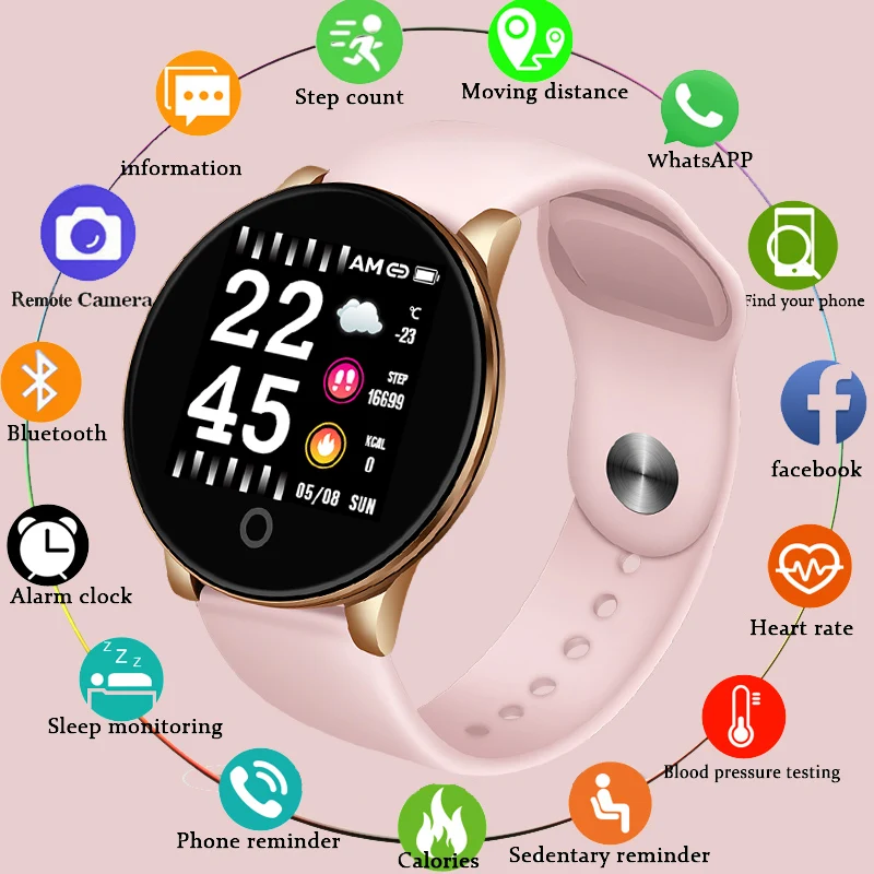 Female Fitness Smart Watch Women Running Reloj Heart Rate Monitor Bluetooth Pedometer Touch Intelli-2