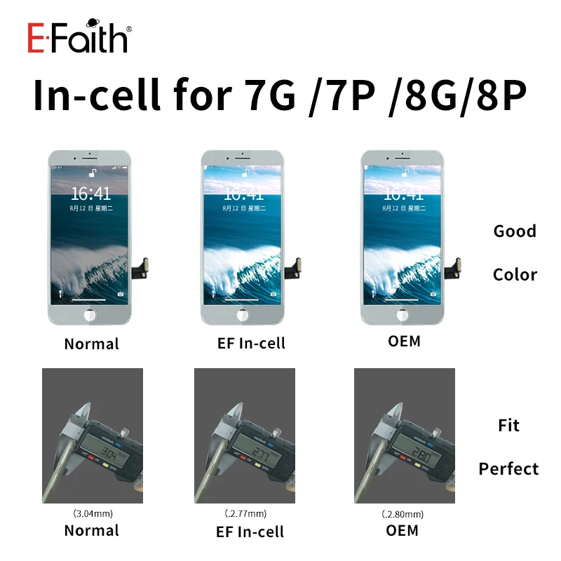 20 шт. EFaith Incell Tech ЖК экран для iPhone 7 7G Plus с реальным 3D сенсорным дигитайзером в сборе