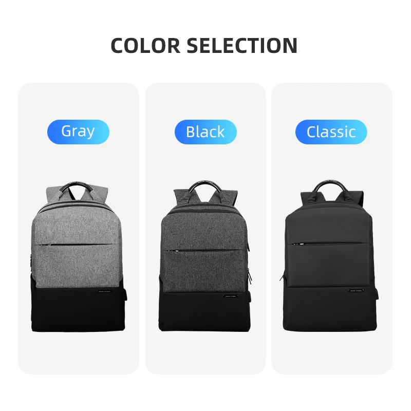 Mark Ryden Men Backpack Large Capacity Teenager Male Mochila Back Anti-thief Bag USB Charging 15.6