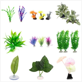 

Plastic Artificial Water Plant Grass Aquarium Decorations Plants Fish Tank Grass Flower Ornament Decor Aquatic Accessories