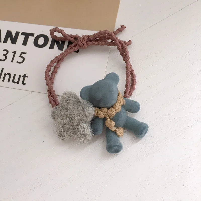 Красивый мультфильм красочные звезды Hairband резинка для волос для хвоста веревочные обручи для волос женская заколка для волос жемчуг аксессуары для волос
