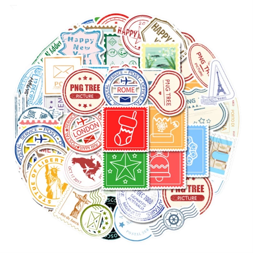 10/30/50 шт. водонепроницаемые наклейки для багажа | Игрушки и хобби