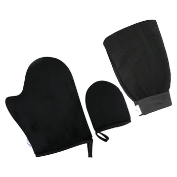 

1 Set Body Exfoliating Rubs Mittens Bathing Gloves Set Flocking Back Applicator Kit Bathroom Supplies for Lotions Mousses Creams