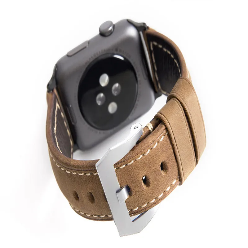 4 цвета Лидер продаж кожаный браслет ремешок для наручных часов Apple Watch серии 3/2/1 42