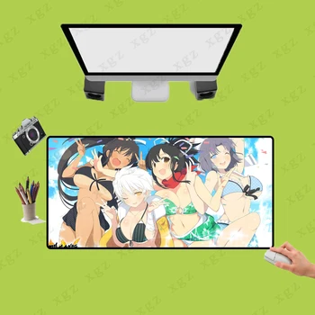 

XGZ Japan Anime Sexy Girl Large Gaming Locking Edge Speed Non-slip Mouse Pad Washable Laptop Computer Pad Gaming Accessories