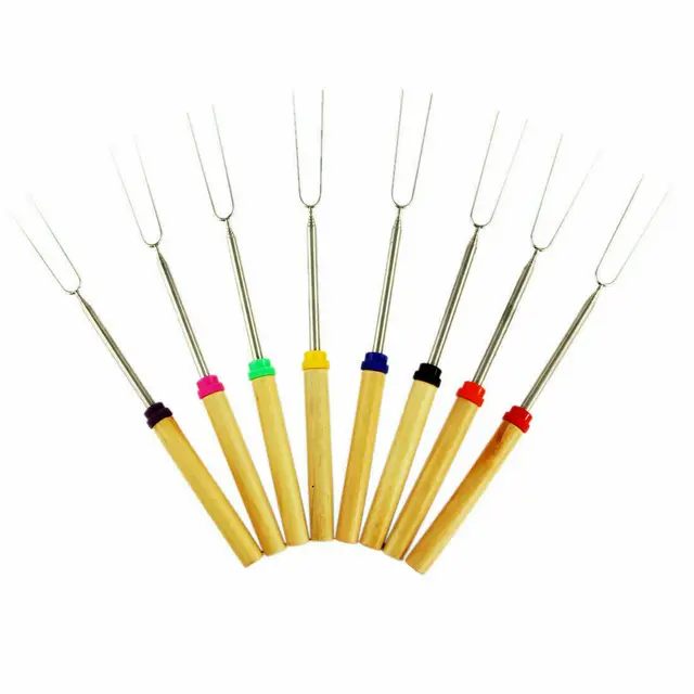 8X 32 ' Bbq Villák Teleszkópos Marshmallow Pörkölt Botok Nyársok Hot Dog Barbecue Szerszámok Fekete Tároló Táskával #40 - Image 3