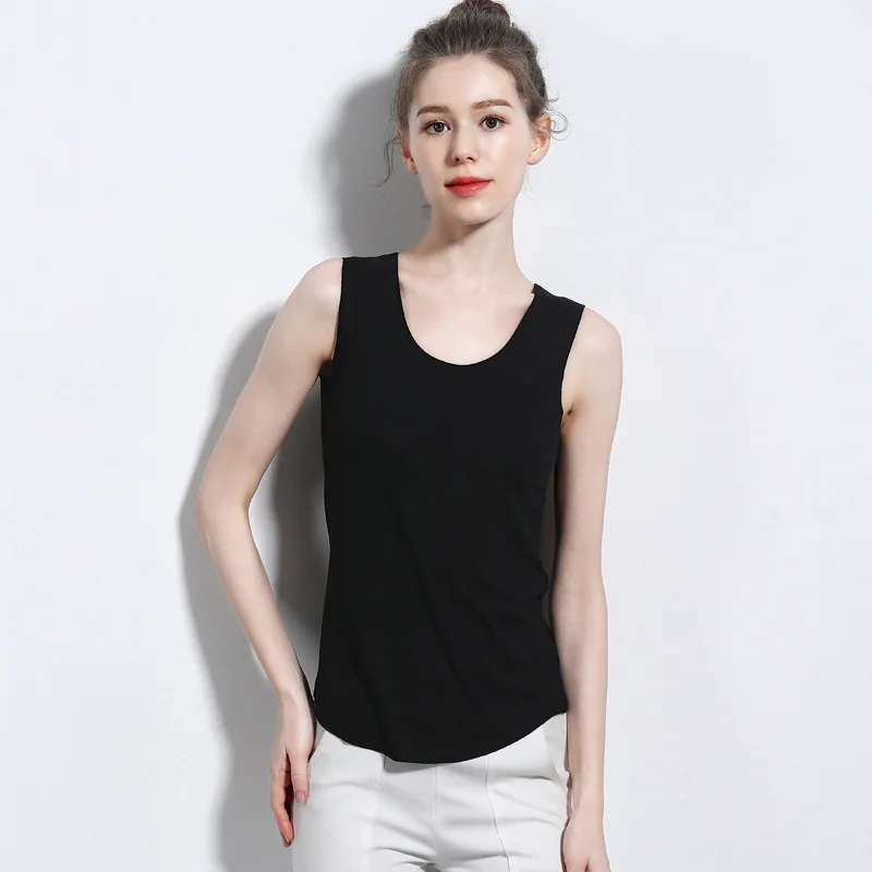 

Pure Color Sexy Summer T-shirt Tank Tops Large Size Modal Soft Sleeveless Blouse Activewear Tank Tops for Women