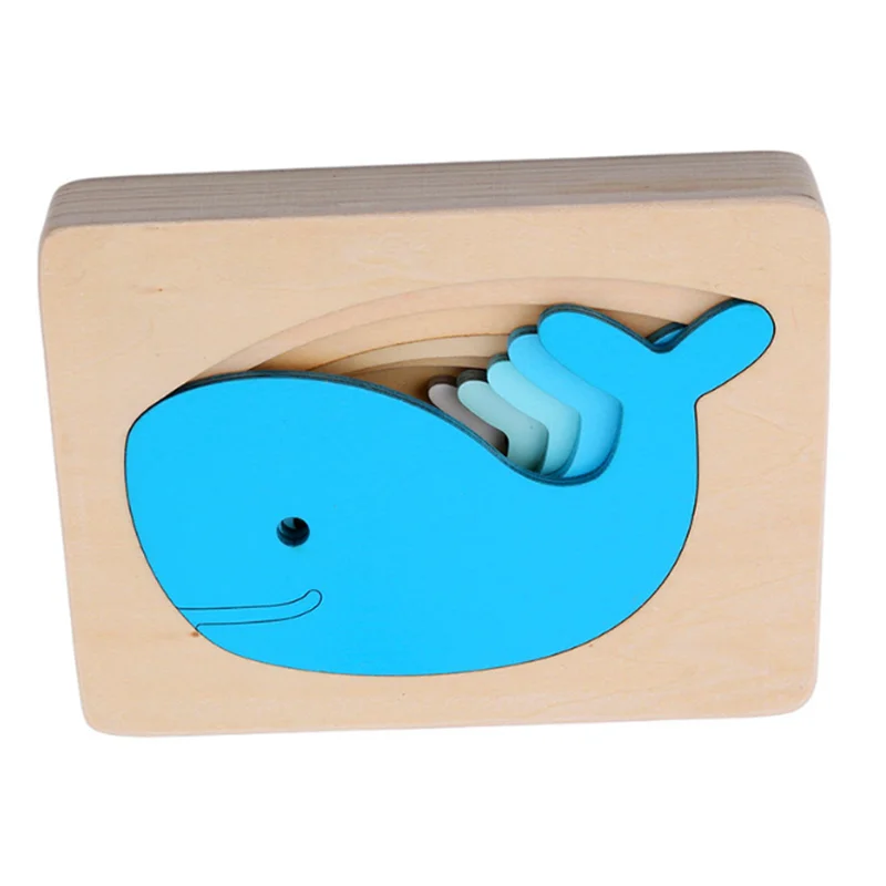 Brinquedos de Madeira para Crianças Brinquedos do Bebê Crianças Caixa Animal Quebra-cabeça Multicamadas Quebra-cabeças Criança Cedo Auxílios Educativos 3d 2 High Quality Brinquedos e hobbies