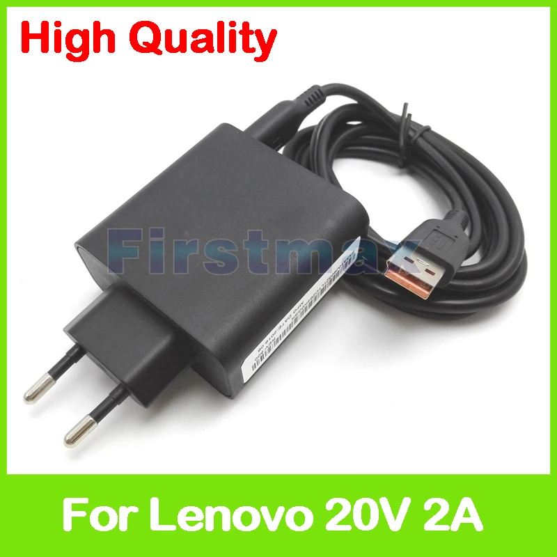 20V 2A 5,2 V 2A USB AC Мощность адаптер для lenovo Yoga 3 Pro 13-I5Y70 13-I5Y71 планшетный ПК зарядное устройство ADL40WDG 36200577 36200578 штепсельная вилка европейского стандарта - Цвет: With USB cable