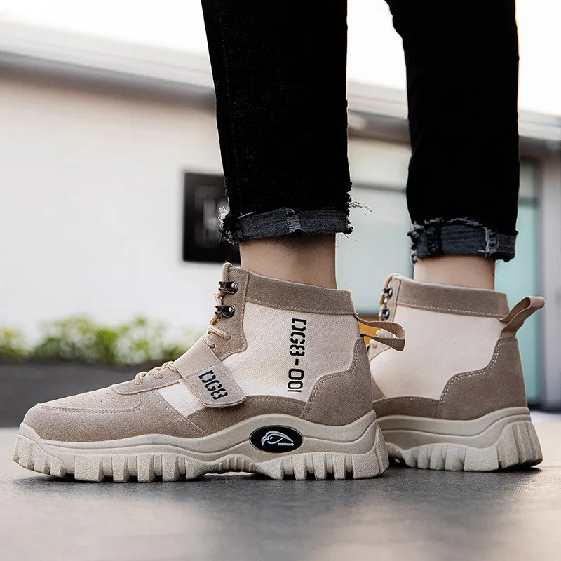 

2019 Autumn Martin Boots Men's British-Style Casual Hight-top Worker Boot Thick Bottomed Versatile Retro MEN'S SHOES