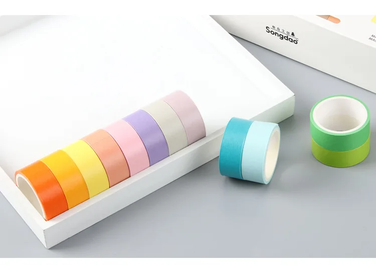 12 colors Washi Tape Set Adhesive decoration tapes Masking Stickers Diary Album Stationery School Supplies