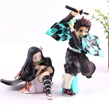 

Anime Demon Slayer Kimetsu No Yaiba Action Figure Kamado Tanjirou Nezuko Figure PVC Collectible Model Toy