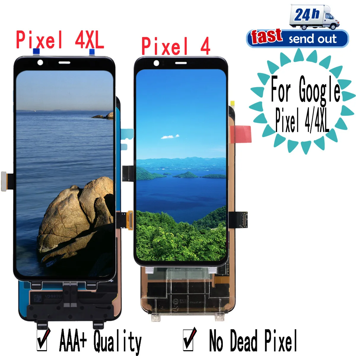 6.23" Amoled For Google Pixel 4 Xl Lcd Display Touch Screen Digitizer Assembly Replacement 5.7