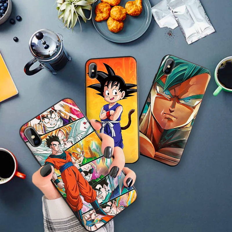 Mobile Phone Cases for iPhone X XS MAX XR 6 s 7 8 Plus Case Fashion Soft Silicone Fitted Back Cover Dragon Ball | Мобильные телефоны